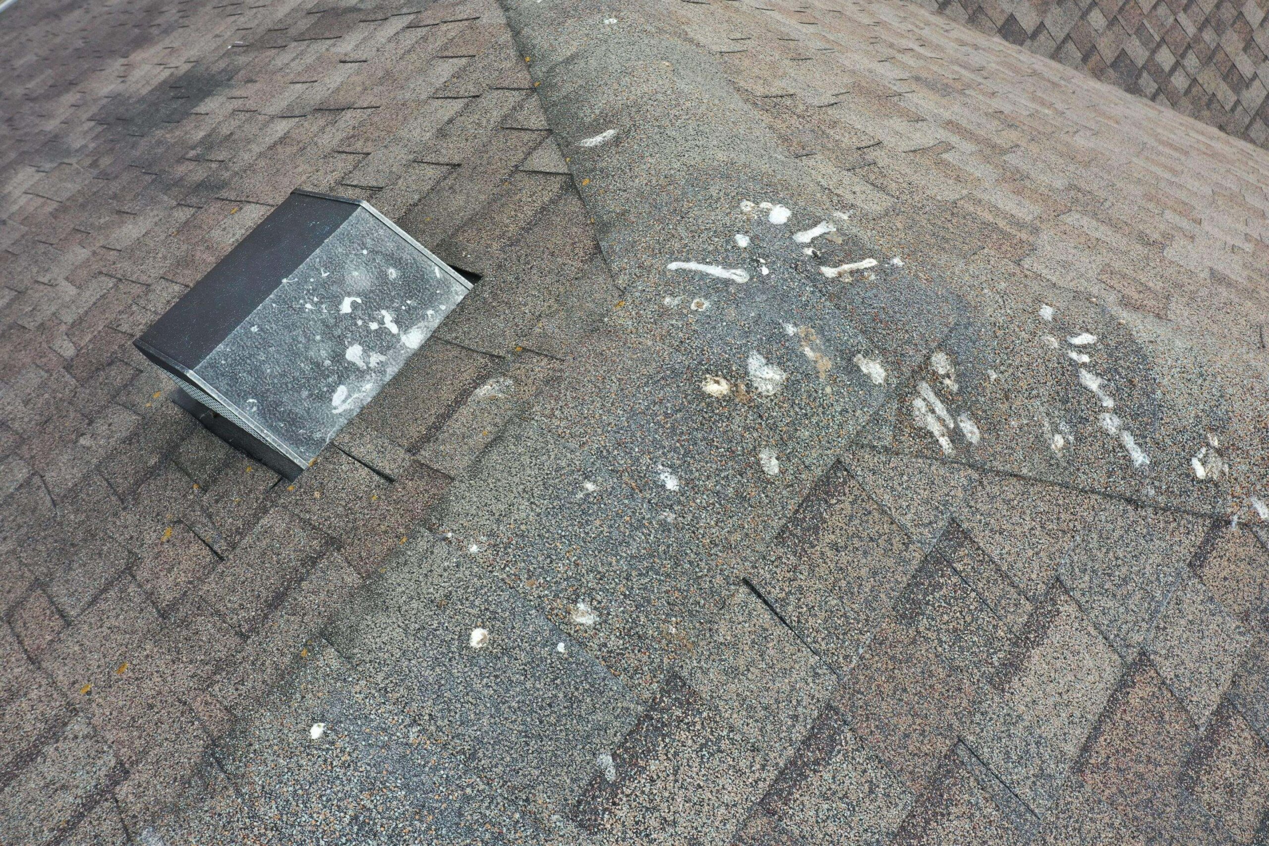hail damage on residential roof